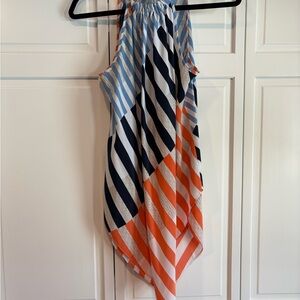 Alfani Striped Blue and Orange Women's Top